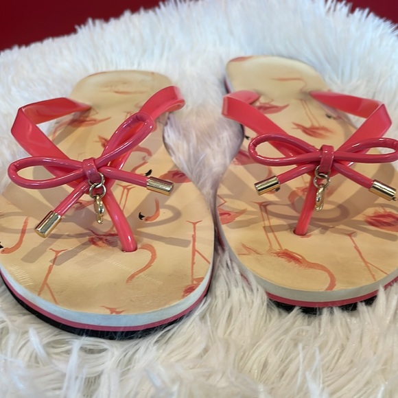Kate Spade Pink flamingo, flip-flops - Picture 2 of 5